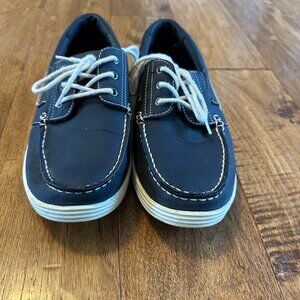 Unlisted Brand, Dark Blue Boat Shoes, Size 10.5